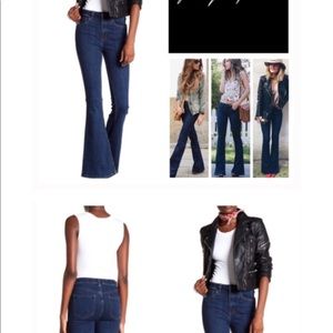 Free People 5 pocket high rise flare jeans